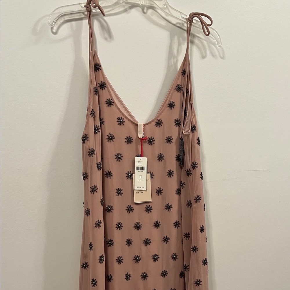 Anthropologie Blush Pink Floral Dress